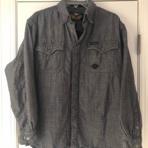 Harley Davidson Men's snap front, double layer shirt - Size Large